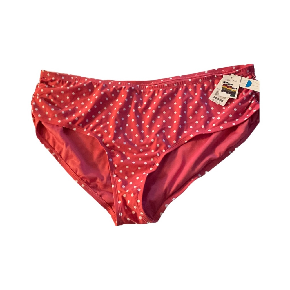 Time and Tru pink and white polka dot midrise plus size bikinis NWT 3x